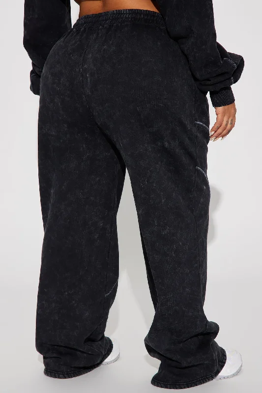 Norah Washed Lounge Pant - Black