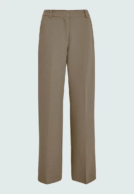 PCDelia Mid Waisted Straight Pant - Winter Twig Sand