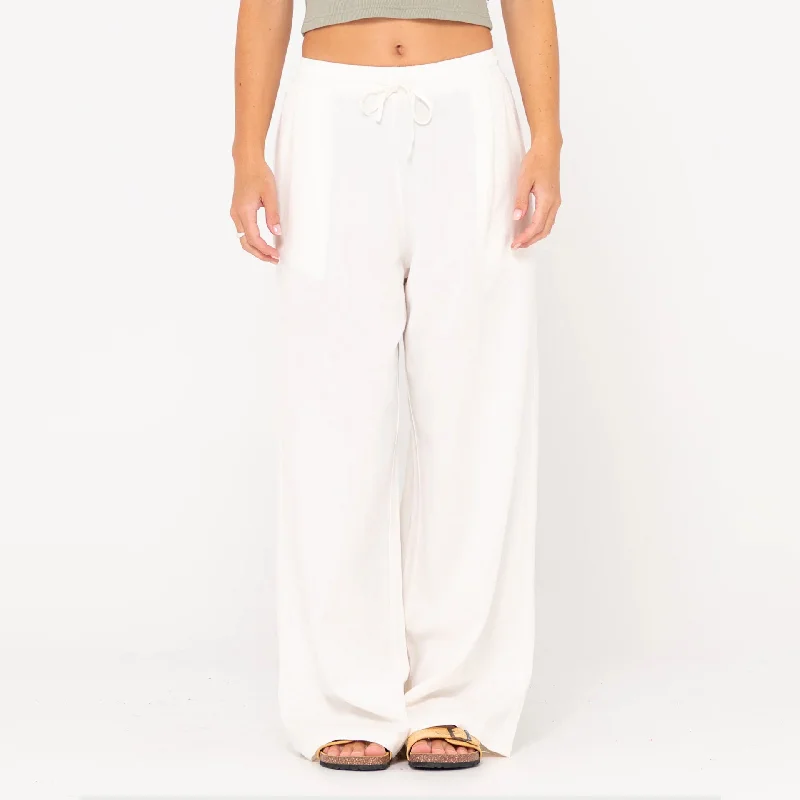 Rusty Womens Alannah High Waisted Lounge Pant - White