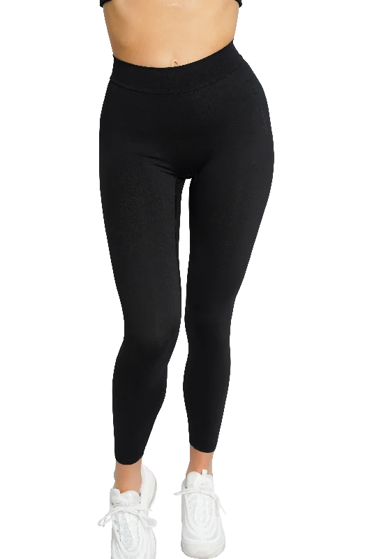 SCULPT V-BACK LEGGINGS - BLACK