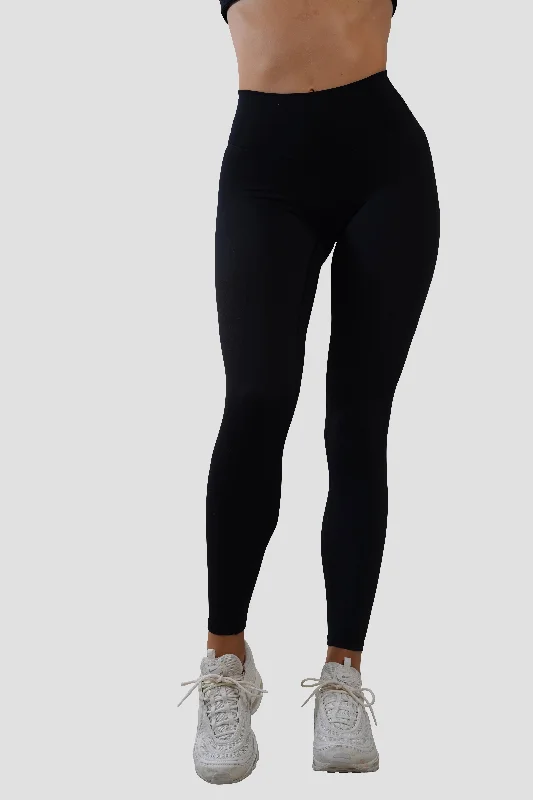 SLEEK SCRUNCH LEGGINGS - BLACK