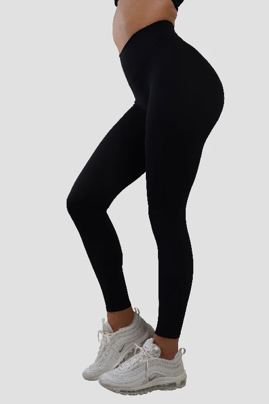 SLEEK SCRUNCH LEGGINGS - BLACK