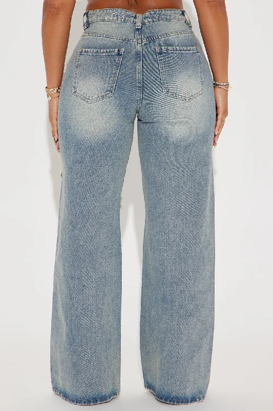 So Electric Tinted Straight Leg Jeans - Vintage Wash