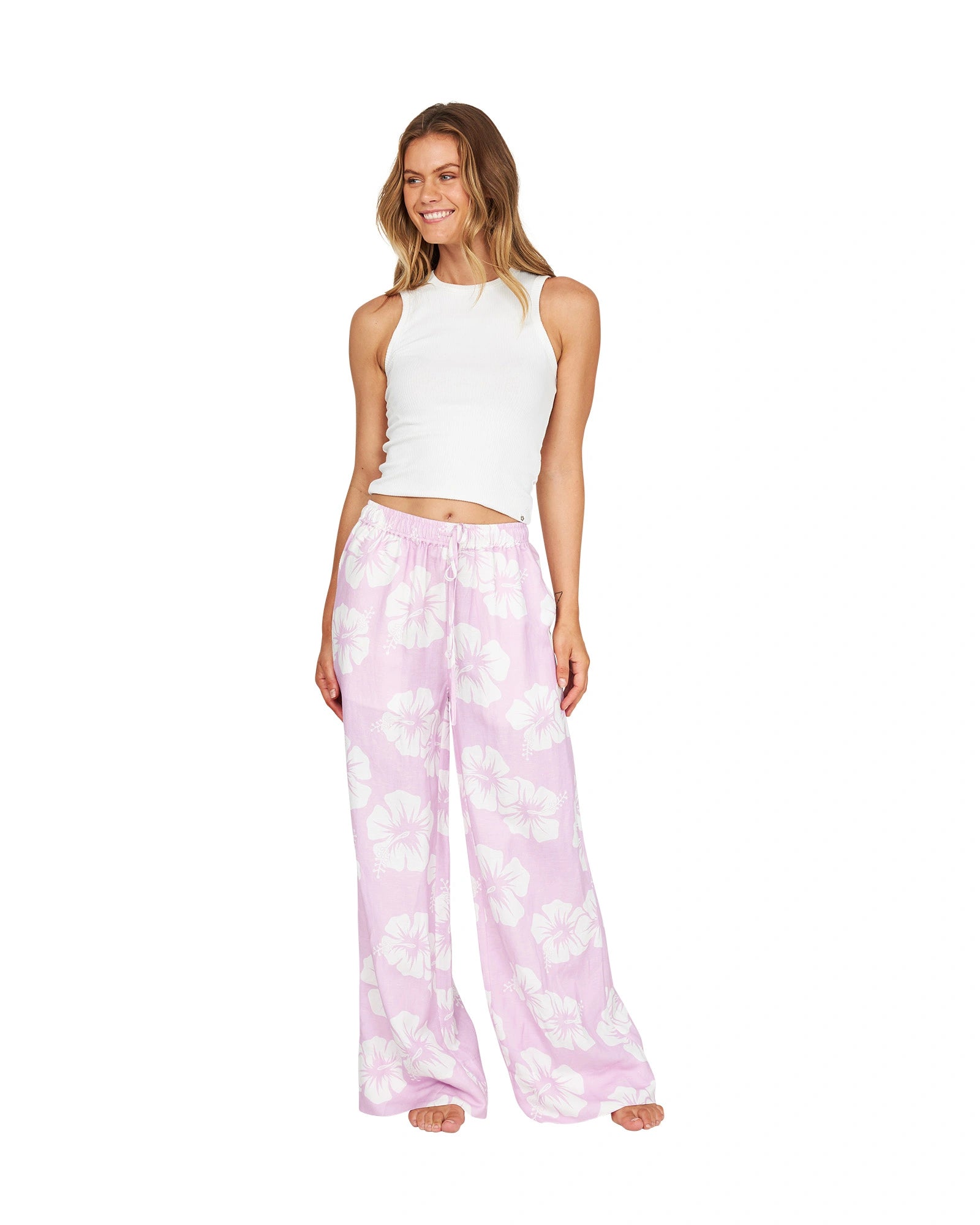 Womens - Beach Pant - OG Paradise - Hibiscus Pale Pink