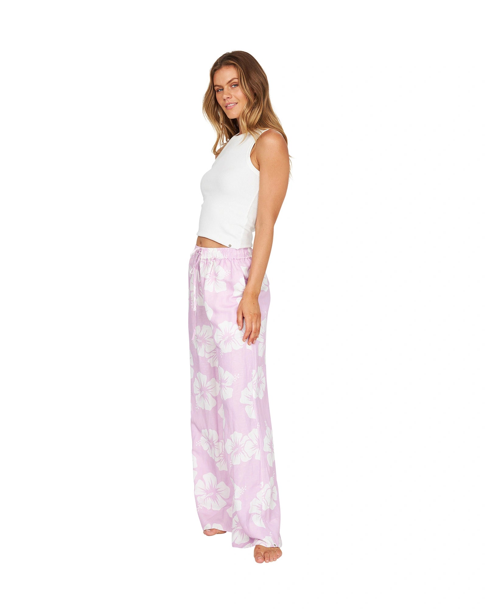 Womens - Beach Pant - OG Paradise - Hibiscus Pale Pink