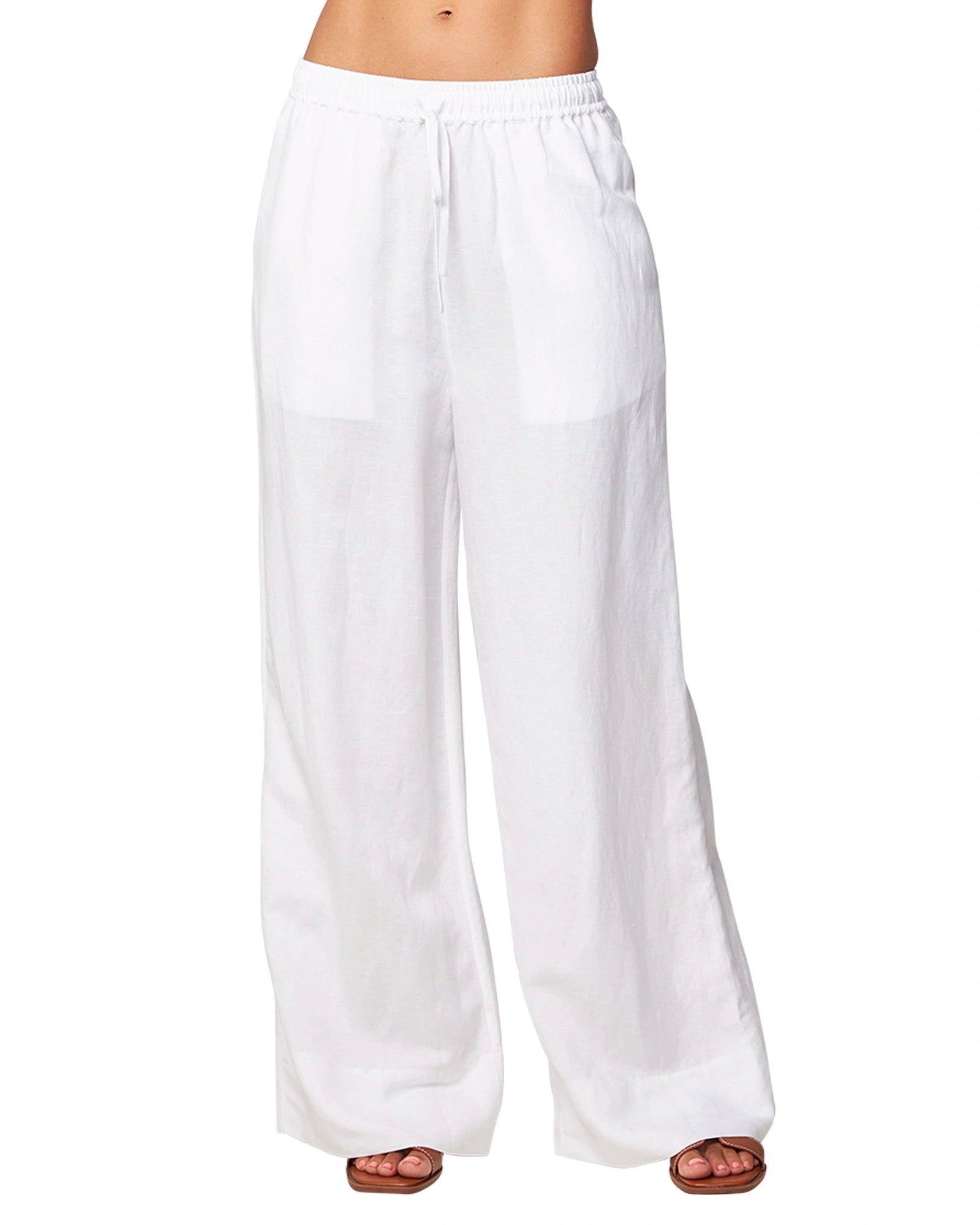 Womens - Beach Pant - Wide Leg Beach Pant - White