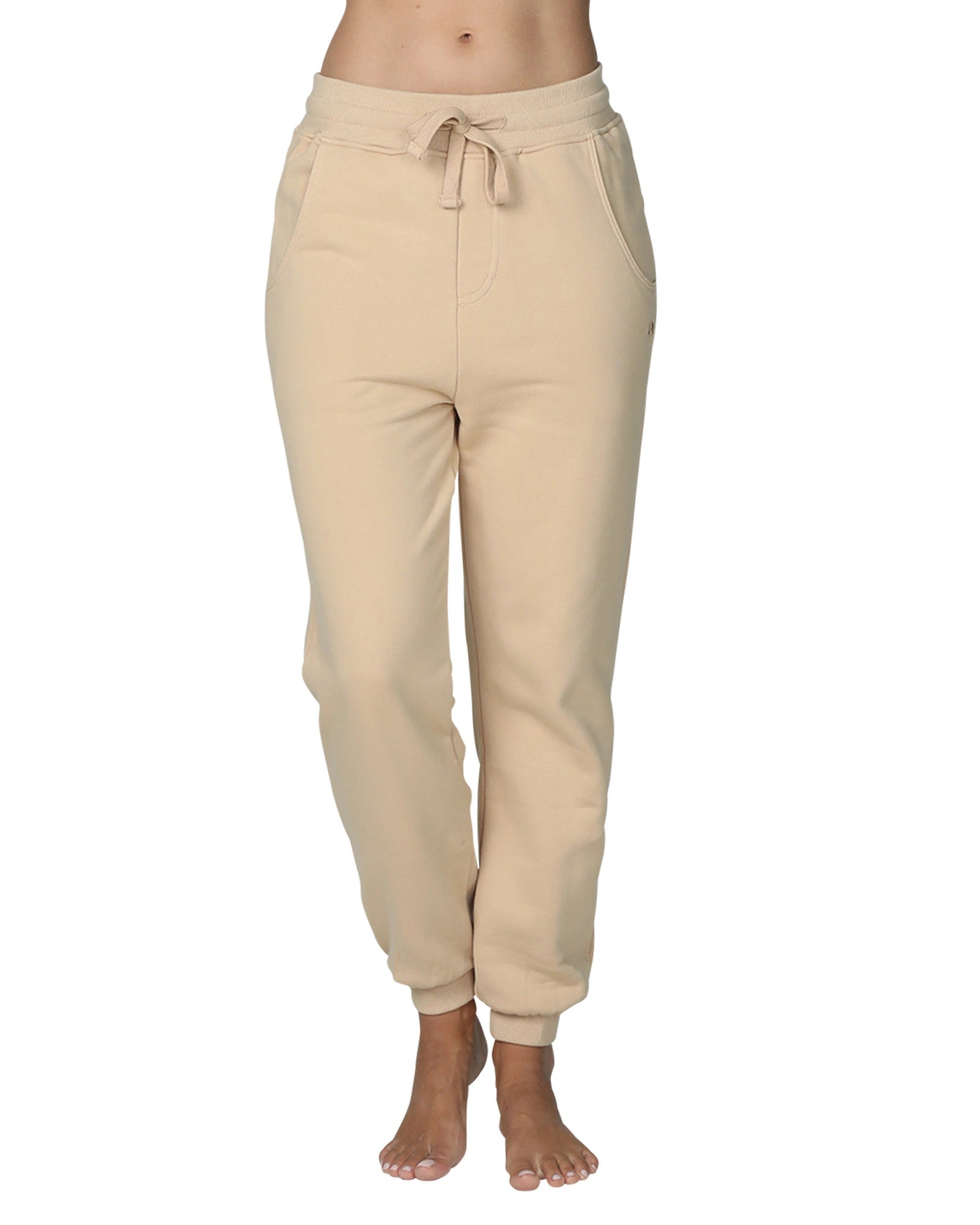 Womens - Track Pant - Logo Trackie - Natural