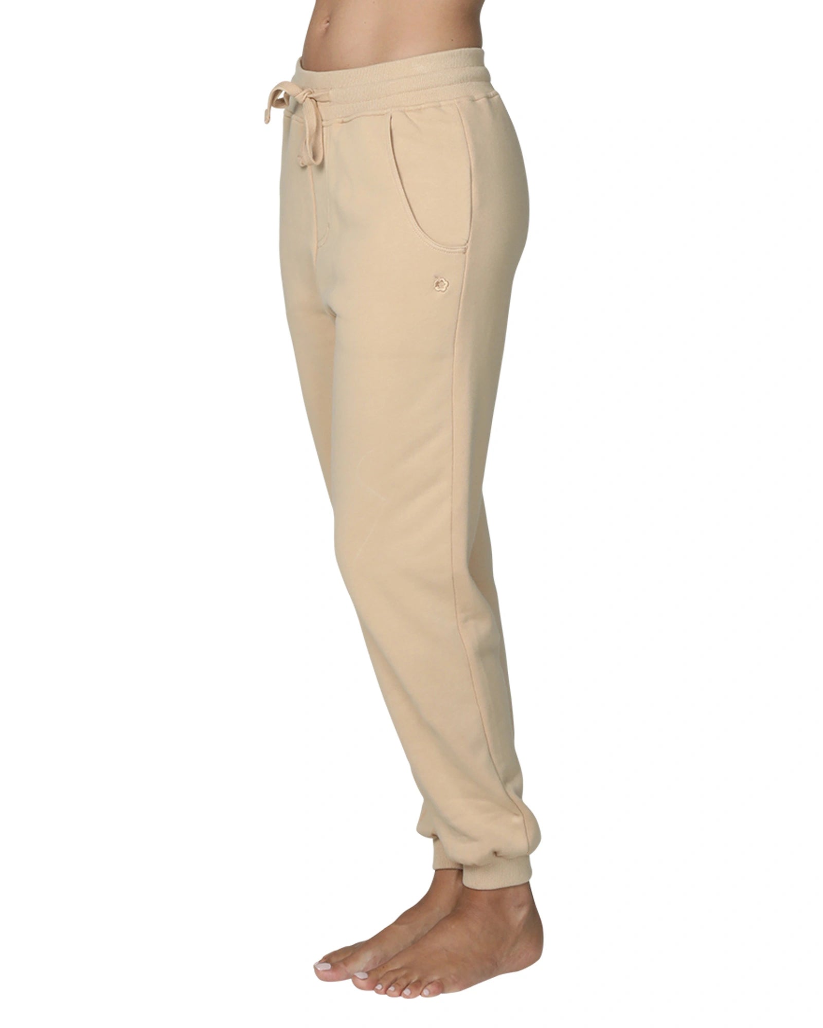 Womens - Track Pant - Logo Trackie - Natural