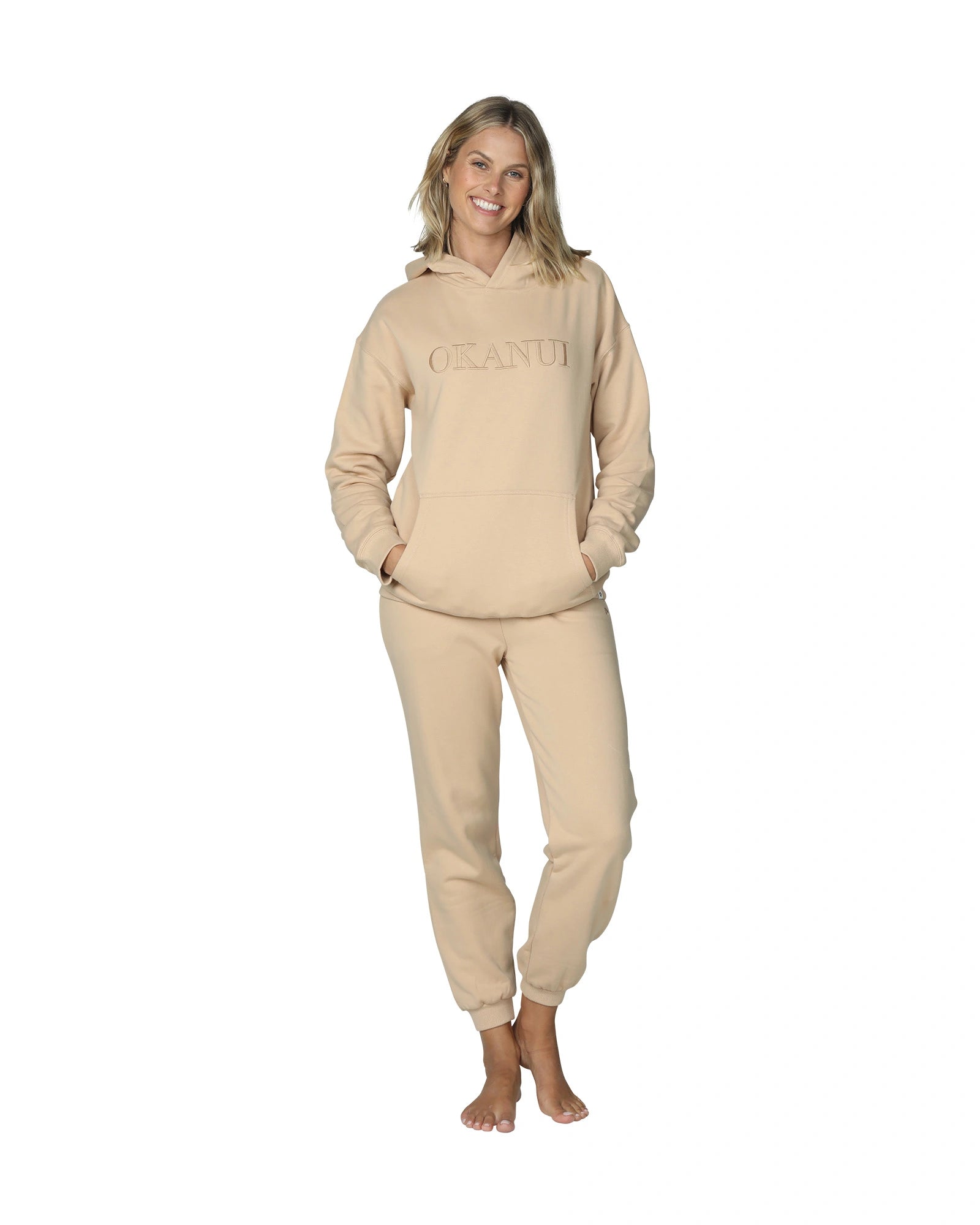 Womens - Track Pant - Logo Trackie - Natural