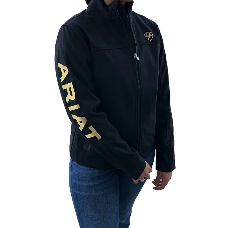 Ariat® Ladies Classic Team Black & Gold Softshell Jacket 10043056