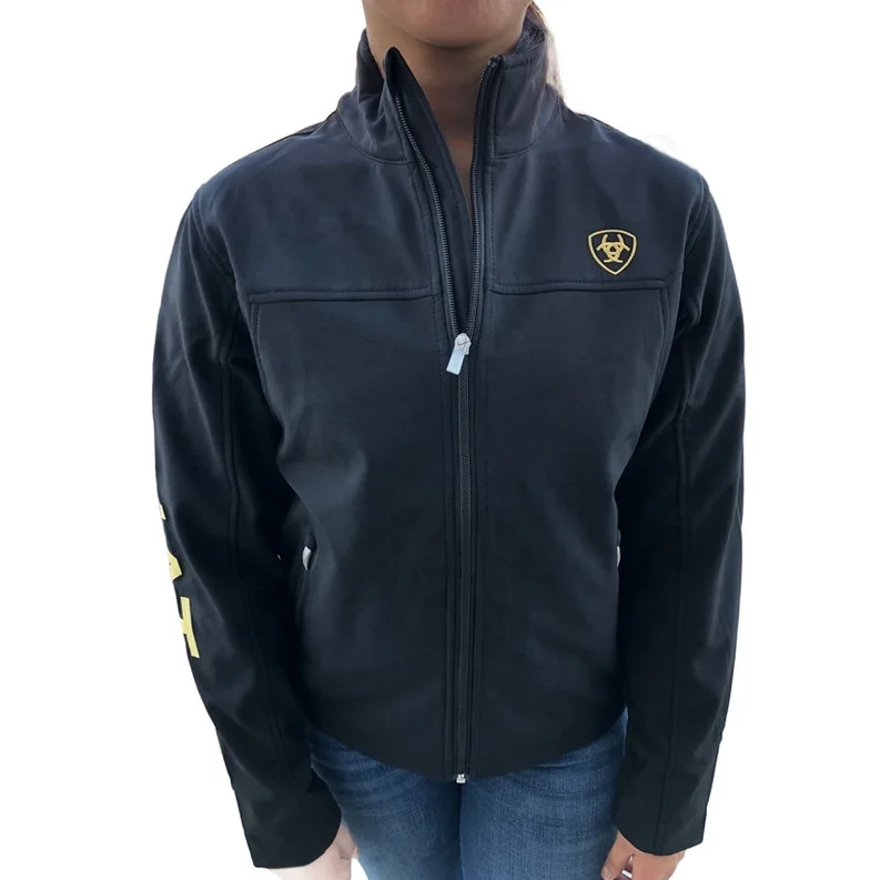 Ariat® Ladies Classic Team Black & Gold Softshell Jacket 10043056