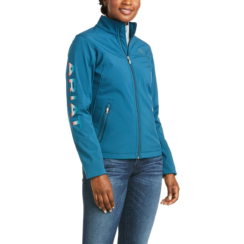 Ariat Ladies New Team Eurasian Teal Serape Softshell Jacket 10037396