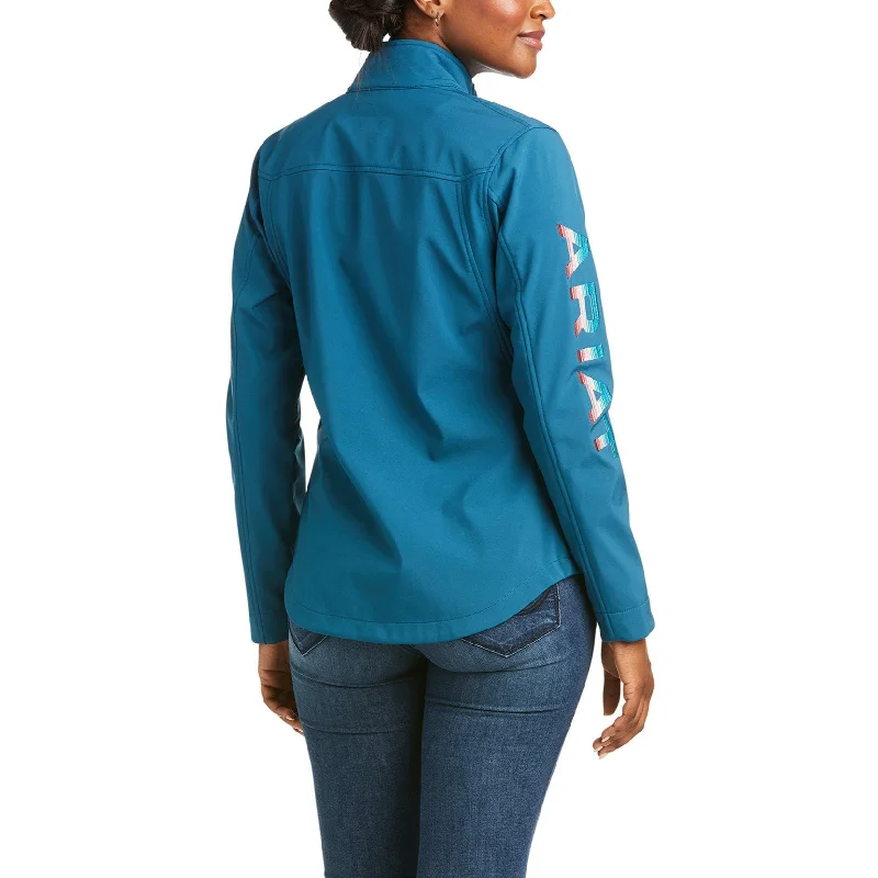 Ariat Ladies New Team Eurasian Teal Serape Softshell Jacket 10037396