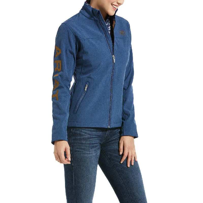 Ariat® Ladies New Team Marine Blue Heather Softshell Jacket 10032695