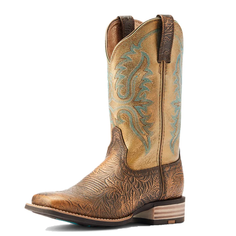 Ariat® Ladies Olena Bronze Age & Green Mile Western Boots 10044442