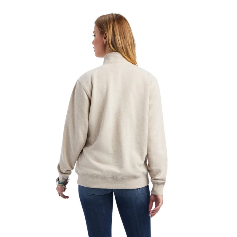 Ariat® Ladies R.E.A.L.™ Wheat Heather Scenic 1/2 Zip Pullover 10041811