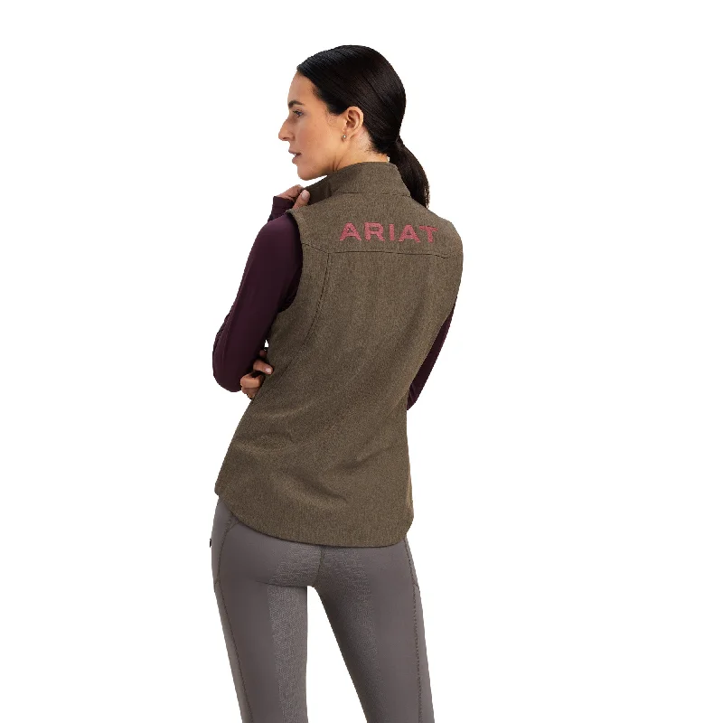 Ariat Ladies Team Softshell Banyan Bark Heather Vest 10041274