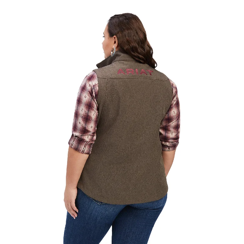 Ariat Ladies Team Softshell Banyan Bark Heather Vest 10041274