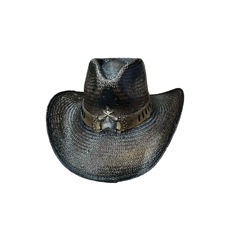 Austin Traders Billy Mack Brown Western Straw Hat 05-901