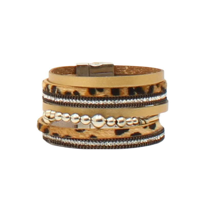 Blazin Roxx® Leopard Multi Wrapped Brown Bracelet 3051230