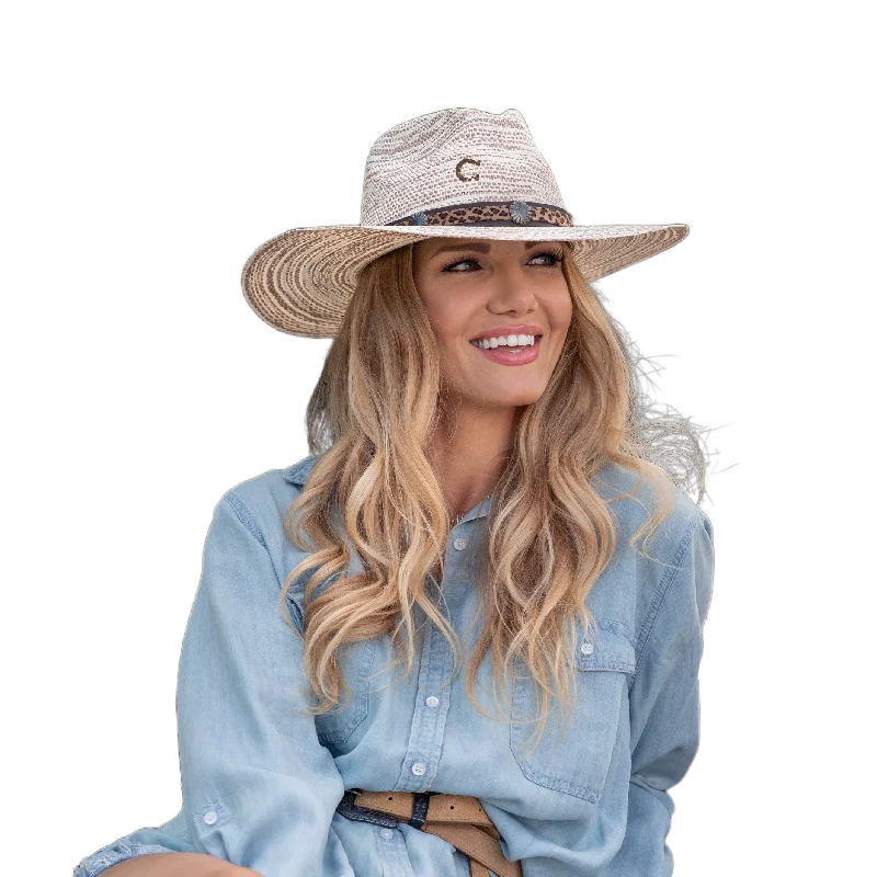 Charlie 1 Horse Ladies Prowlin' Round Natural/Tan Straw Hat CSPRRD-343696