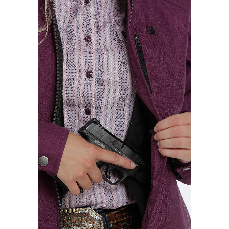 Cinch Ladies Carry Concealed Textured Bonded Purple Jacket MAJ9839001