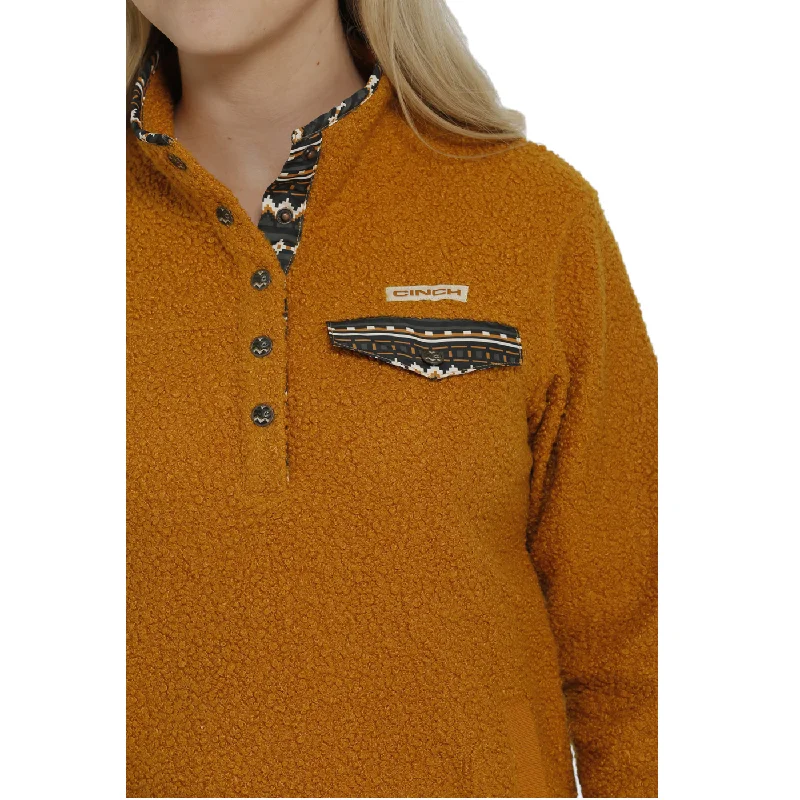 Cinch® Ladies Gold Teddy Bear Fleece Pullover MAK9817001