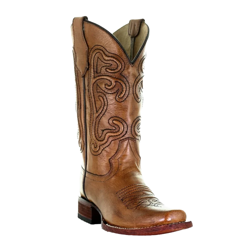 Circle G by Corral Ladies Brown Corded Embroidery Boots L5595