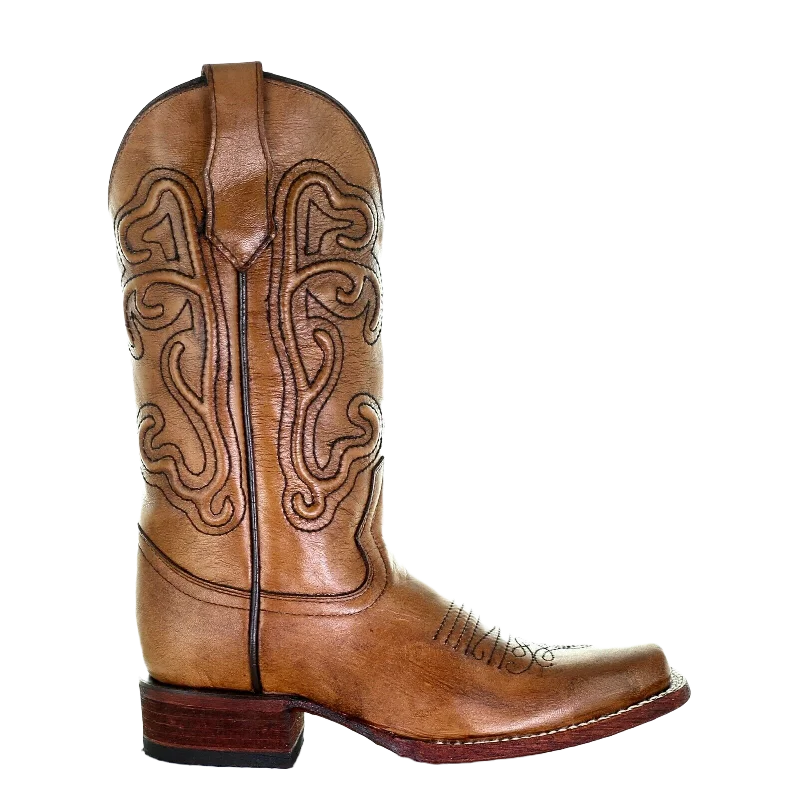 Circle G by Corral Ladies Brown Corded Embroidery Boots L5595