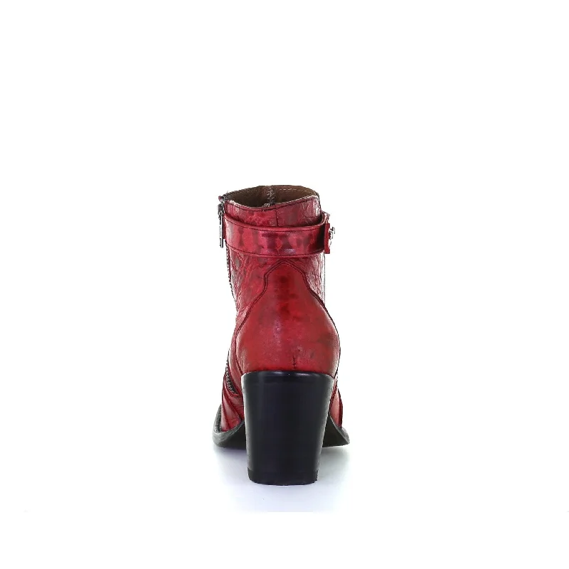 Circle G by Corral Ladies Red Zipper Ankle Boots L5699