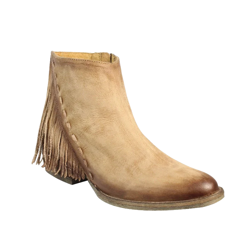 Circle G by Corral Ladies Tan Side Fringe Bootie Q0035