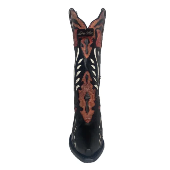 Dan Post® Ladies Alyssia Distressed Floral Black Snip Toe Boots DP4350