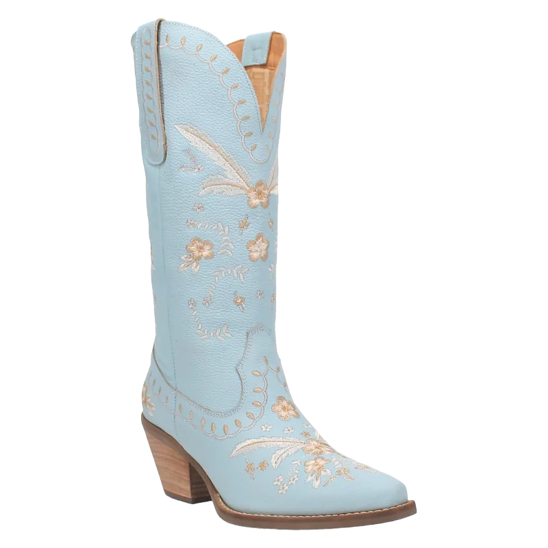 Dingo Ladies Full Bloom Blue Almond Round Toe Boots DI939-BLOOM