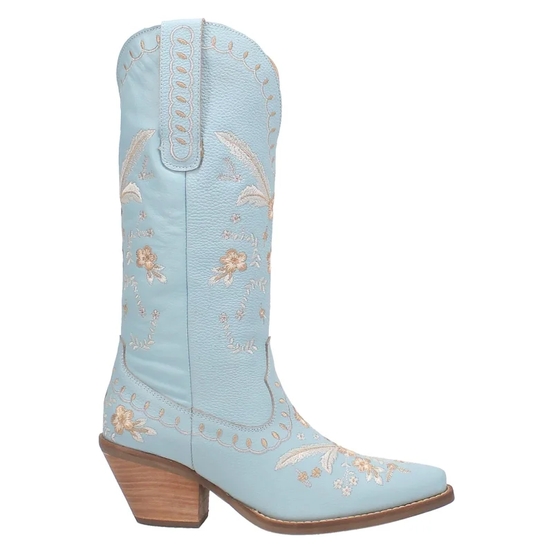 Dingo Ladies Full Bloom Blue Almond Round Toe Boots DI939-BLOOM