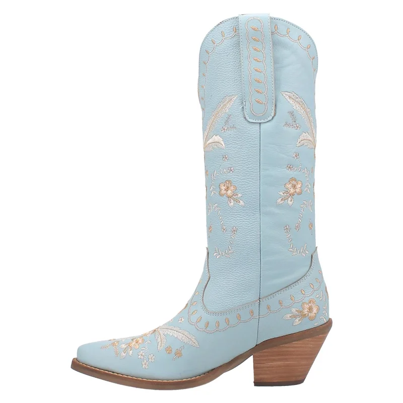 Dingo Ladies Full Bloom Blue Almond Round Toe Boots DI939-BLOOM