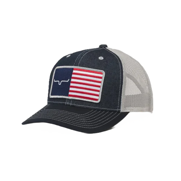 Kimes Ranch Unisex American Trucker Denim Snapback Hat 505793