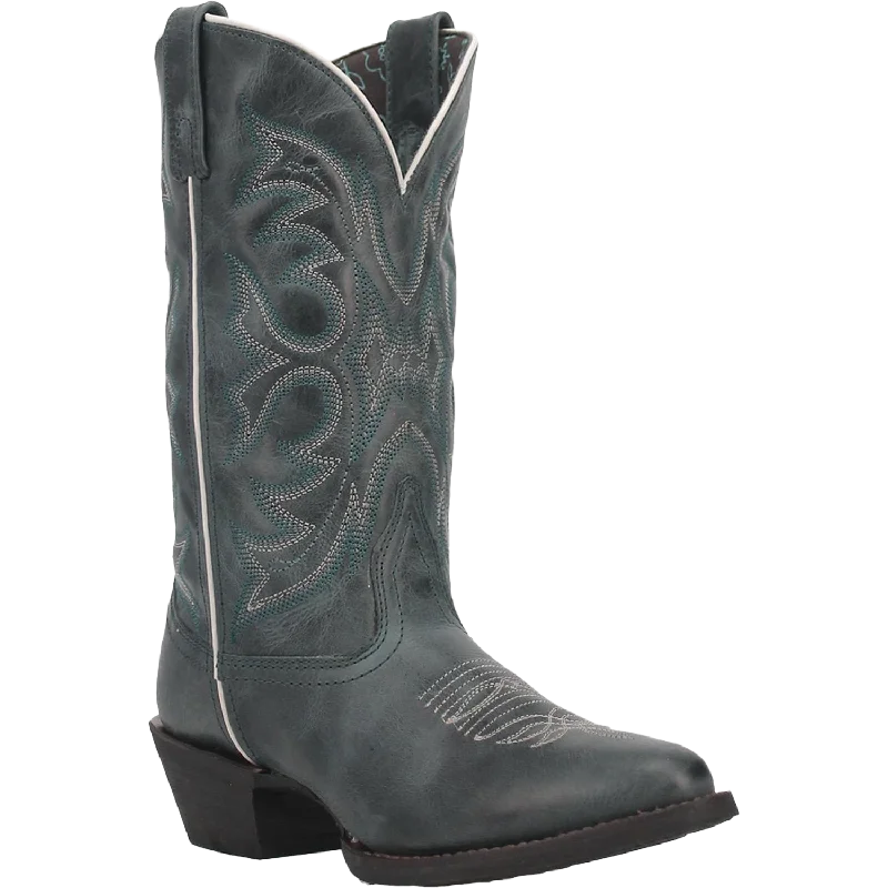 Laredo Ladies Billie Turquoise Round Toe Pull On Western Boots 51107