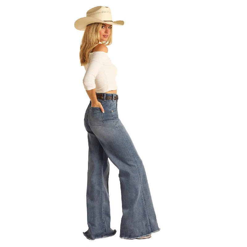 Rock & Roll® Ladies Medium Wash Palazzo Flare Jeans RRWD8HRZTV