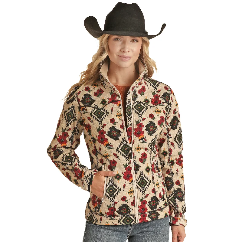 Powder River® Ladies Aztec & Floral Softshell Jacket PRWO92RZY1-12