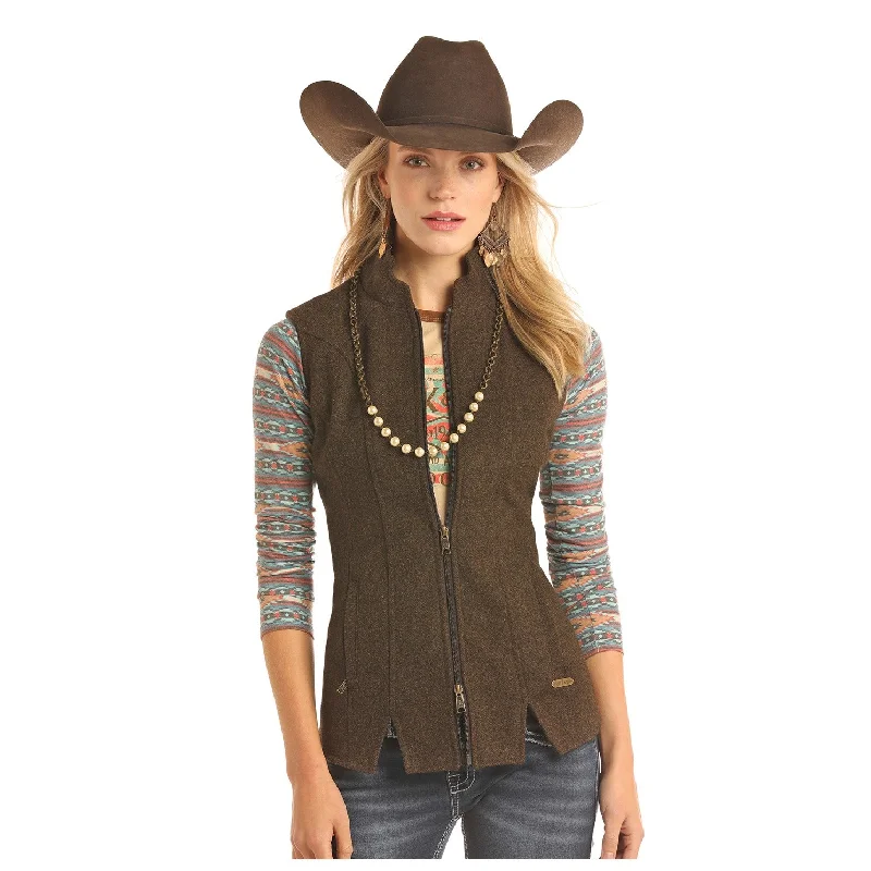 Powder River Ladies Heather Wool Fitted Vest 58-2631