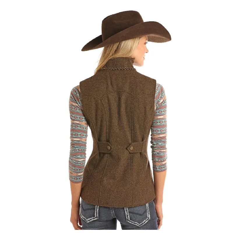 Powder River Ladies Heather Wool Fitted Vest 58-2631