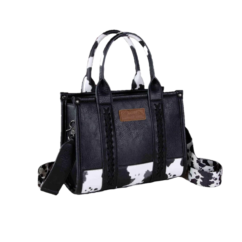 Wrangler Ladies Black & Cowhide Adjustable Purse WG102-8120SBK