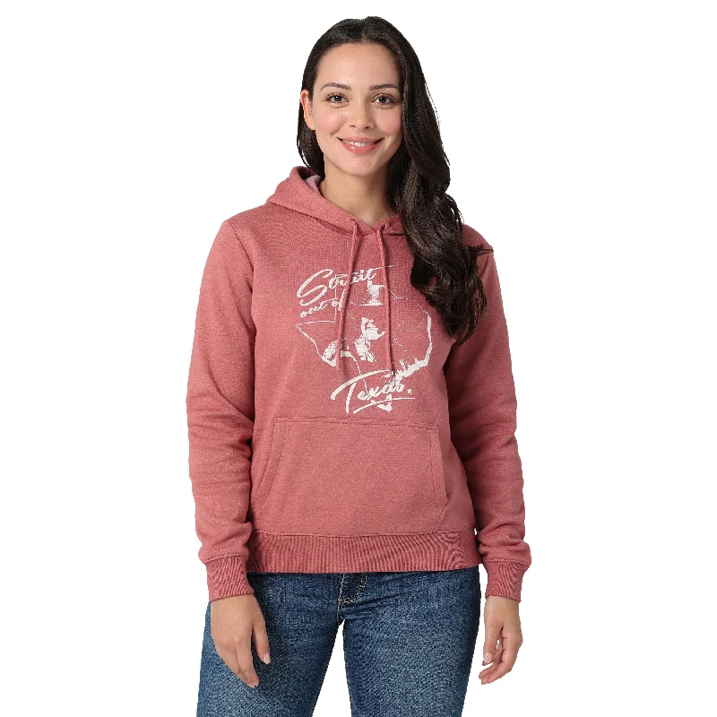 Wrangler® Ladies George Strait Graphic Pink Hoodie 112319175