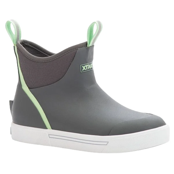 XTRATUF Ladies Wheelhouse Ankle Gray Deck Boot XWW700