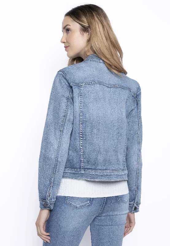 Allover Rhinestone Denim Jacket