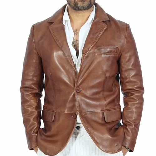 Blazer Harper Brown Leather Jacket