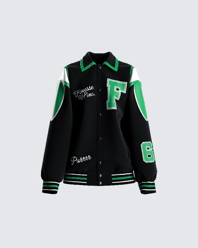 Bobby Black Varsity Jacket