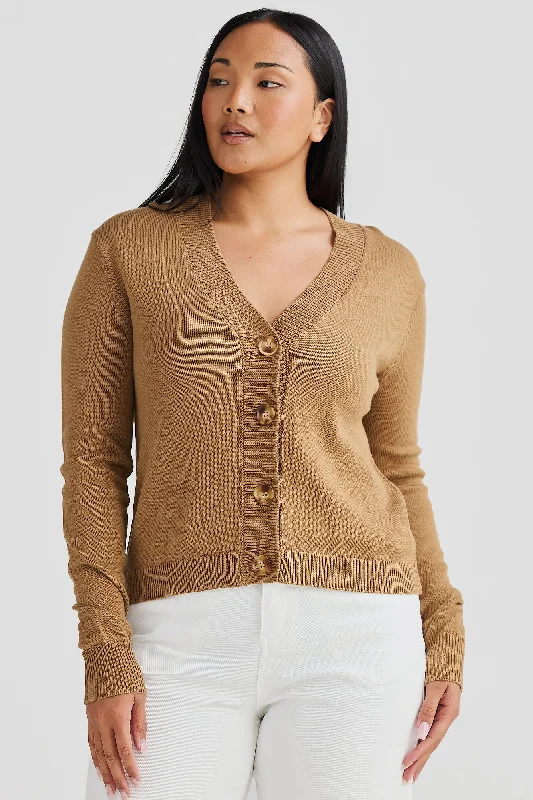 Core Knit Cardigan - Caramel