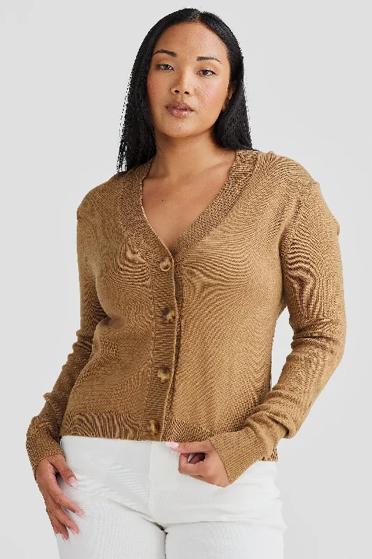 Core Knit Cardigan - Caramel