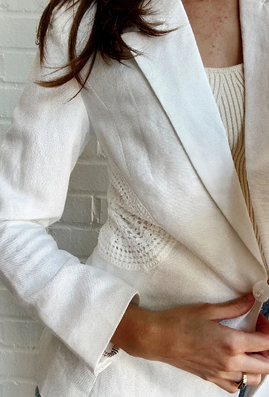 CPW July Crochet Linen Blazer